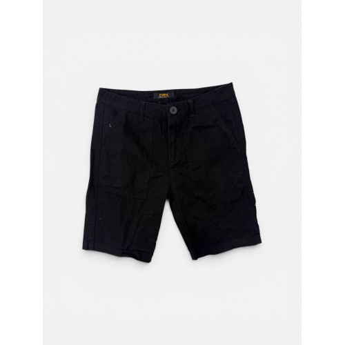 Evisu Μαύρη Denim Βερμούδα με Λευκό Gull Print